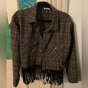 Plaid Fringe TWEED Women's Jacket💕
